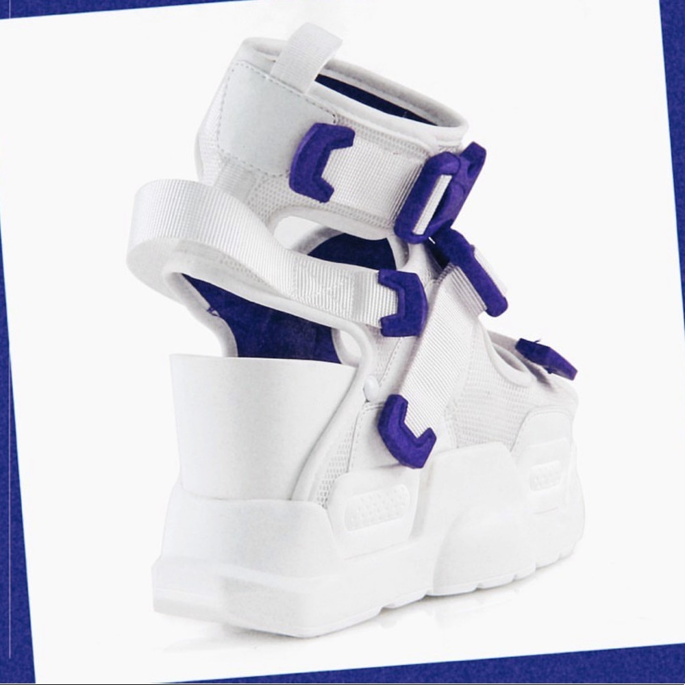 Anthony Wang white/purple platform sandal - Picture 6 of 9
